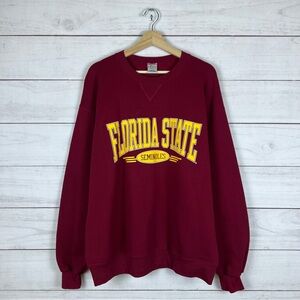 Vintage 1990s Florida State Seminoles Pullover Sweatshirt Large